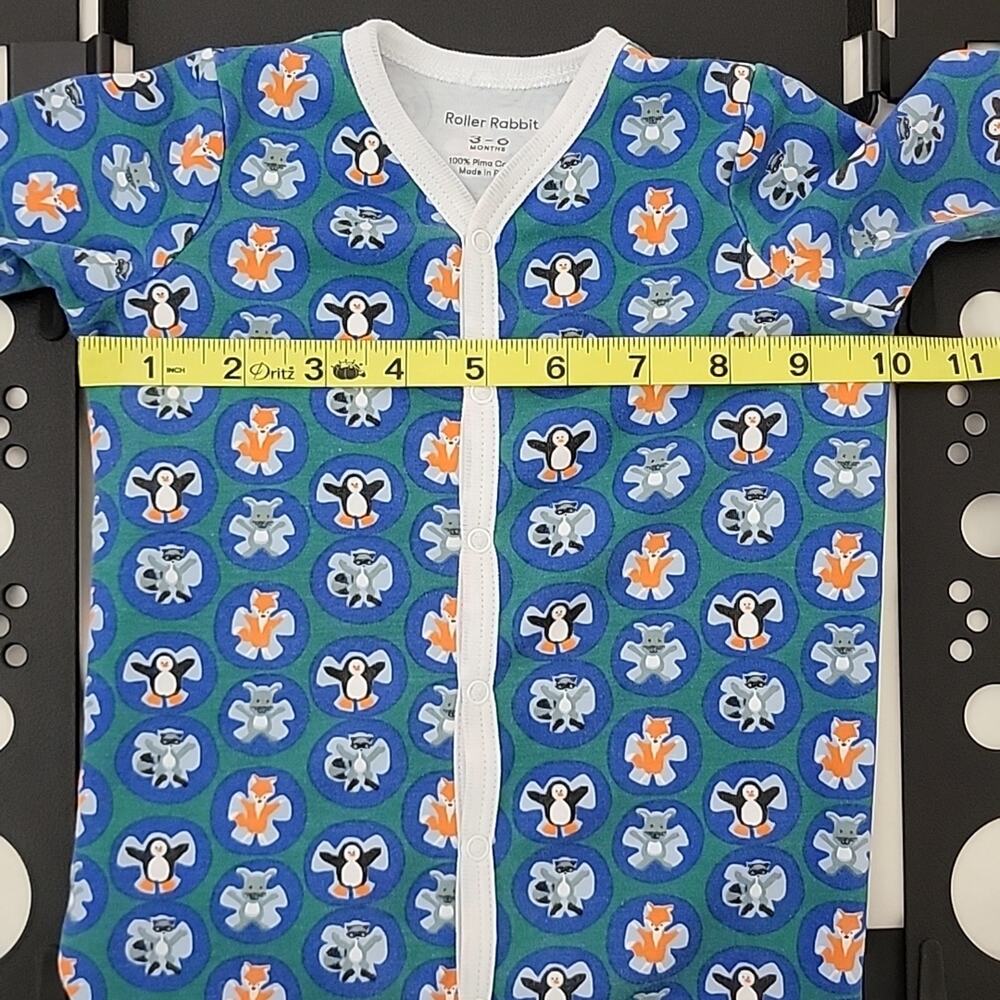 Roller Rabbit pima cotton footed coverall sleeper bundle 3-6M - Picture 15 of 16